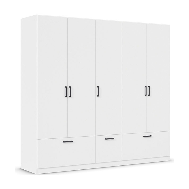 کمد لباس فلفور کابینت مدل MDF-WH-L225cm