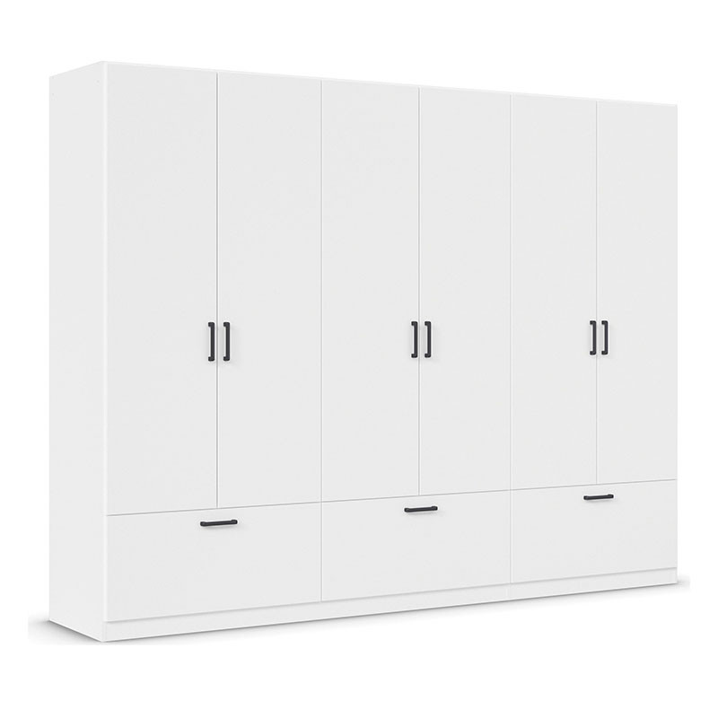 کمد لباس فلفور کابینت مدل MDF-WH-L270cm