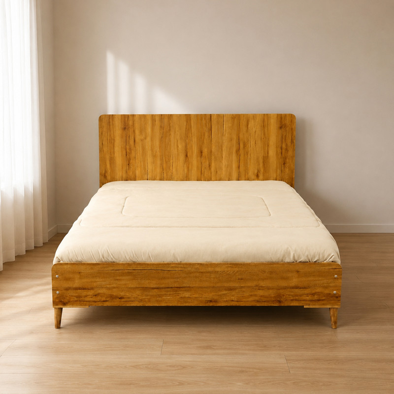تخت خواب ام دی اف دو نفره مدل مینا سایز 160x200 سانتیمتر