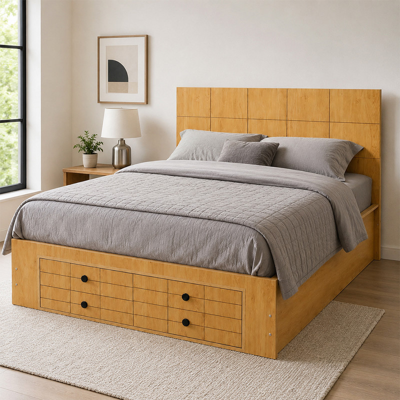 تخت خواب ام دی اف دونفره مدل آرمان سایز 160 × 200 سانتی‌متر