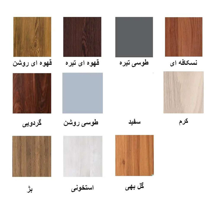 تختخواب ملامینه یک نفره تخت خواب توپولون مدل آینه شیار سایز ۹۰ * 200 سانتیمتر