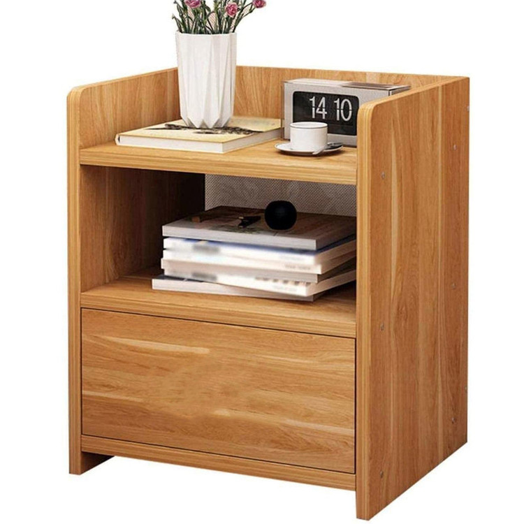 میز پاتختی ملامینه با کشو و درب مدل DLF47L | کوچیل