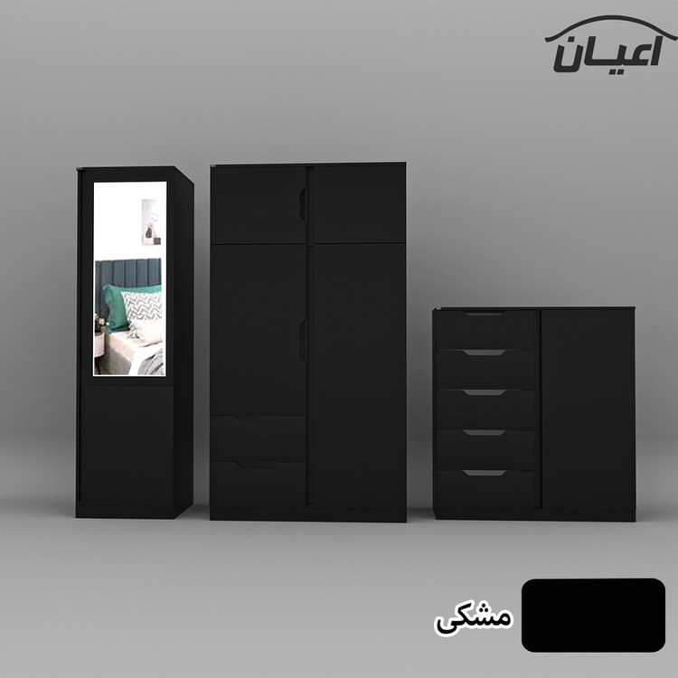 کمد لباس و دراور کوچیل مدل KL571 مجموعه سه عددی