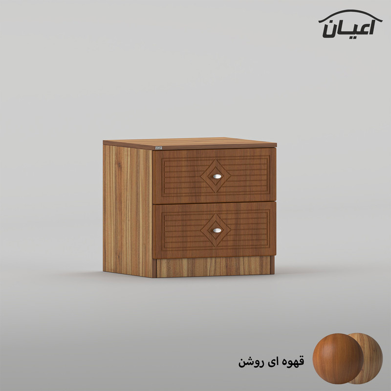 میز پاتختی کوچیل مدل KL1030 دو عدد کشو