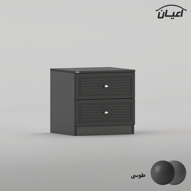 میز پاتختی کوچیل مدل KL1030 دو عدد کشو