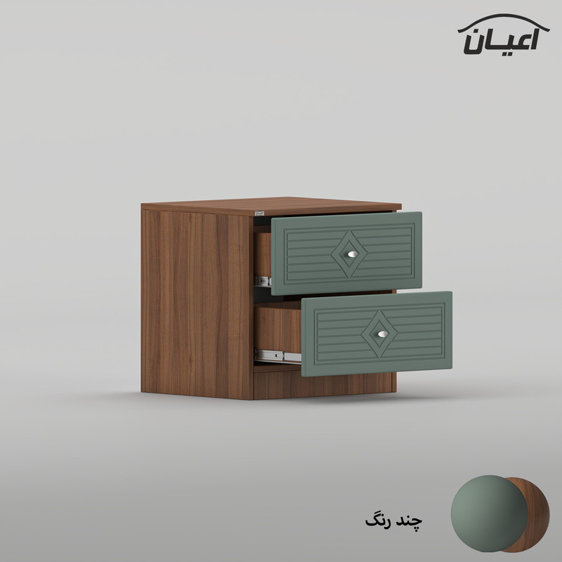 میز پاتختی کوچیل مدل KL1030 دو عدد کشو