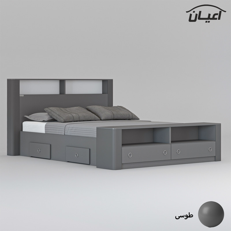 تخت خواب دونفره کوچیل مدل KL822 سایز 160x200 سانتی متر