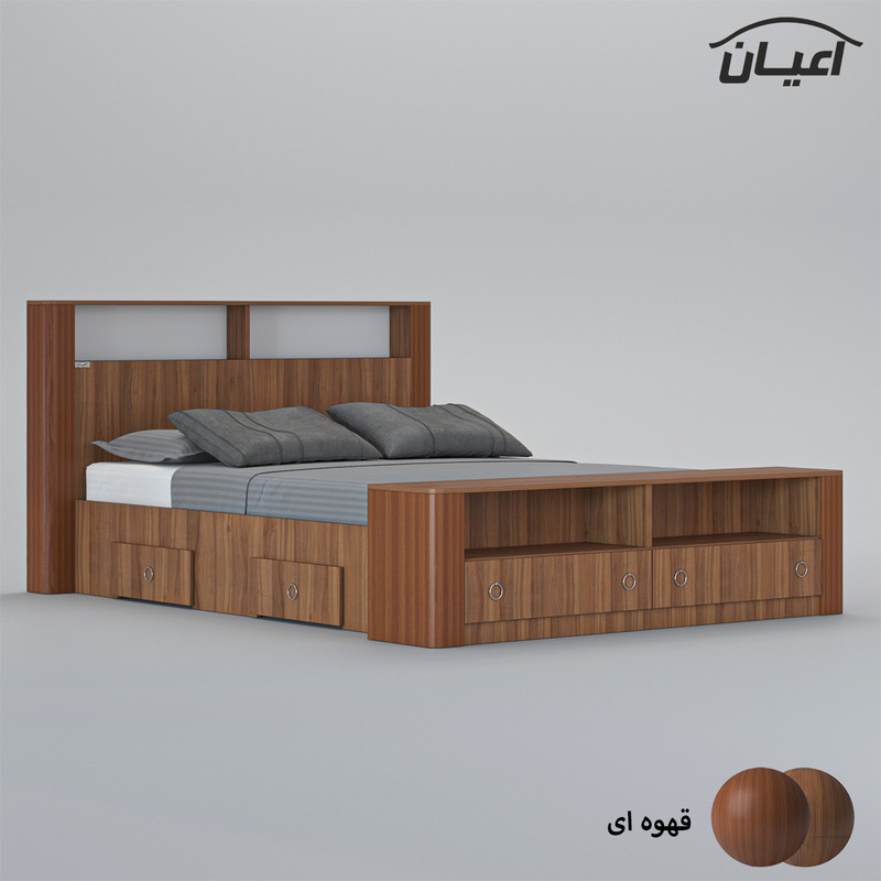 تخت خواب دونفره کوچیل مدل KL822 سایز 160x200 سانتی متر