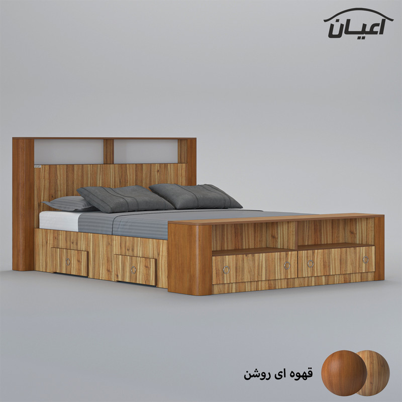 تخت خواب دونفره کوچیل مدل KL822 سایز 160x200 سانتی متر