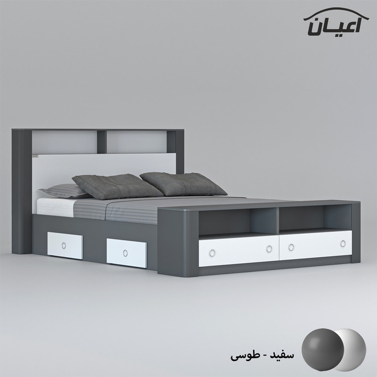 تخت خواب دونفره کوچیل مدل KL822 سایز 160x200 سانتی متر