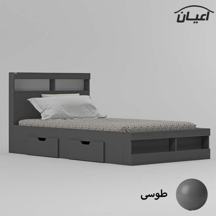 تخت خواب یک نفره کوچیل مدل KL704 سایز 120x200 سانتی متر