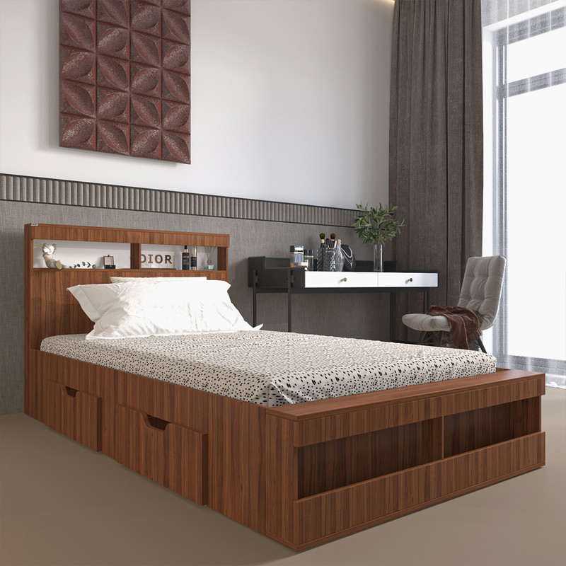تخت خواب یک نفره کوچیل مدل KL704 سایز 120x200 سانتی متر
