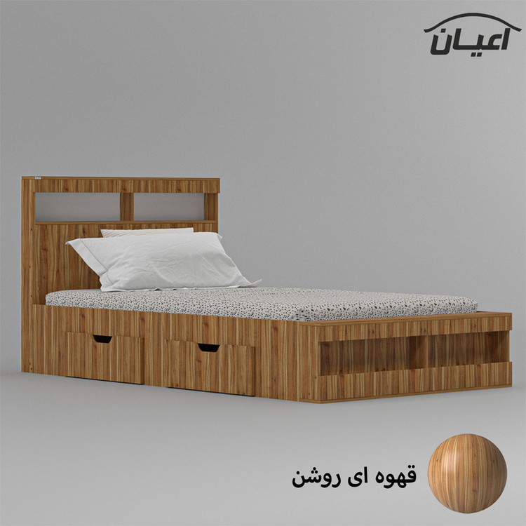 تخت خواب یک نفره کوچیل مدل KL704 سایز 120x200 سانتی متر