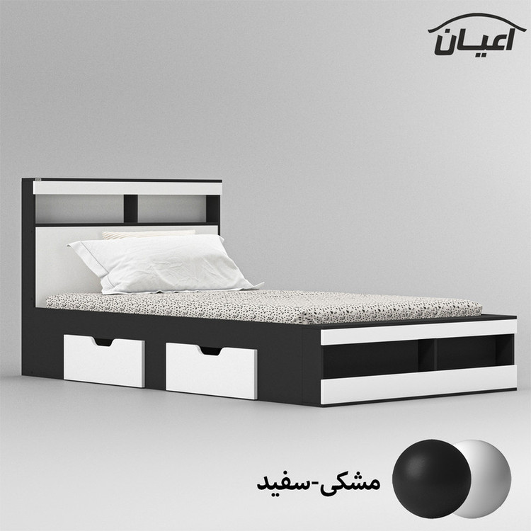 تخت خواب یک نفره کوچیل مدل KL704 سایز 120x200 سانتی متر