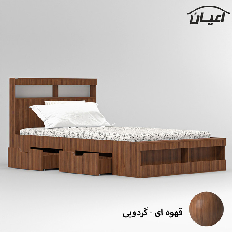 تخت خواب یک نفره کوچیل مدل KL704 سایز 120x200 سانتی متر