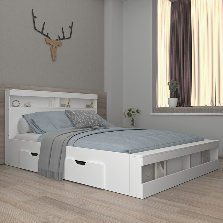 تخت خواب دونفره کوچیل مدل KL703 سایز 160x200 سانتی متر