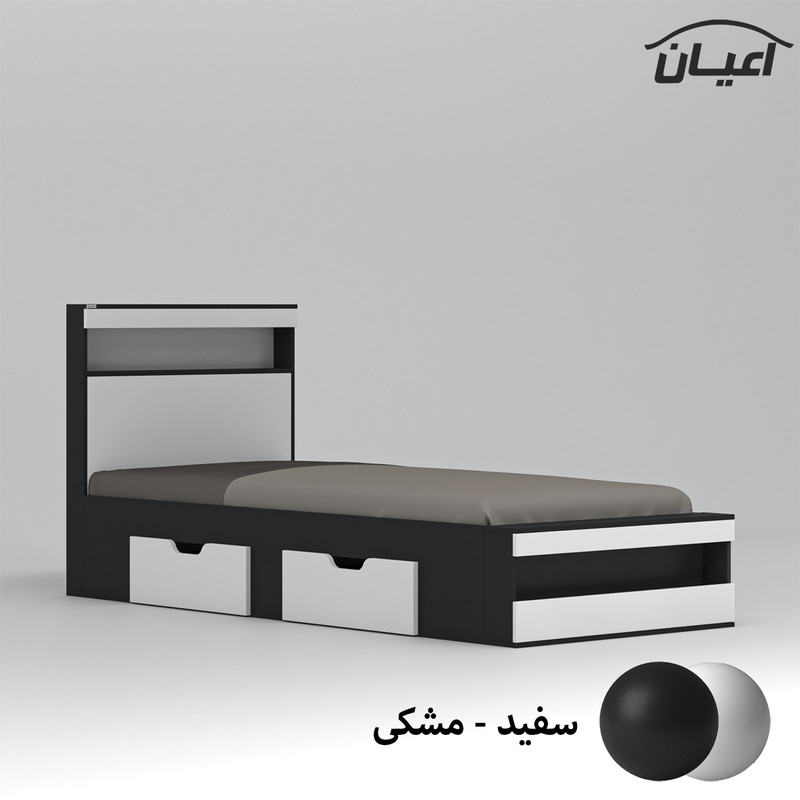تخت خواب یکنفره کوچیل مدل KL702 سایز 90x200 سانتی متر