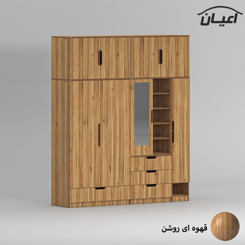 کمد لباس چندمنظوره کوچیل مدل KL962 طول 200 سانتی متر مجموعه شش عددی