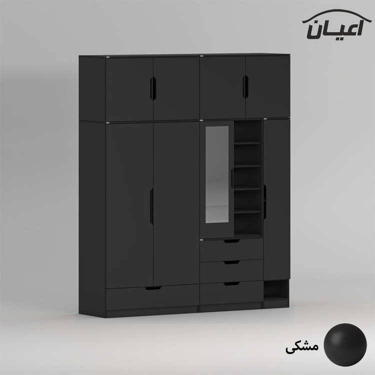 کمد لباس چندمنظوره کوچیل مدل KL962 طول 200 سانتی متر مجموعه شش عددی