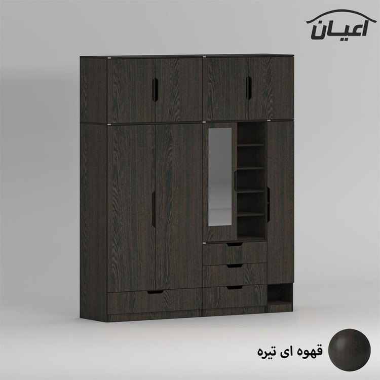 کمد لباس چندمنظوره کوچیل مدل KL962 طول 200 سانتی متر مجموعه شش عددی