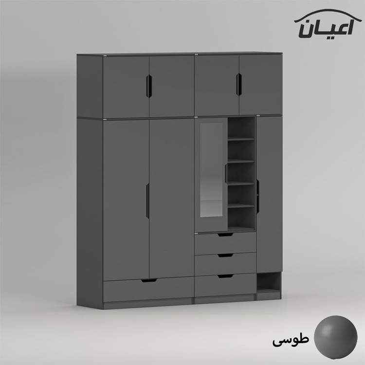 کمد لباس چندمنظوره کوچیل مدل KL962 طول 200 سانتی متر مجموعه شش عددی