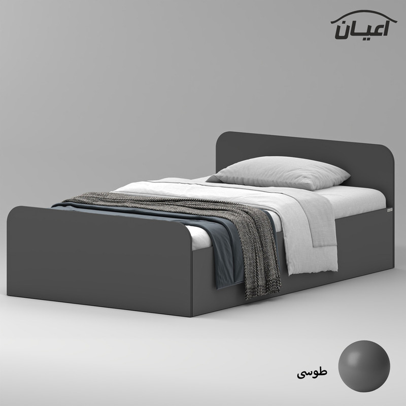 تخت خواب ملامینه یک نفره کوچیل مدل KL932 سایز 120x200 سانتی متر
