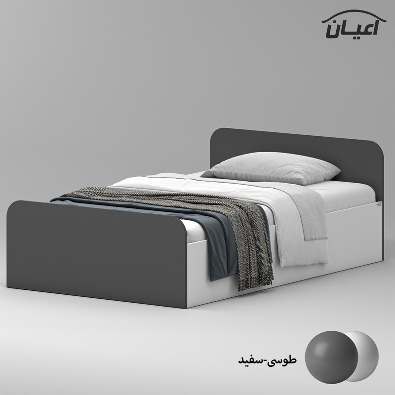تخت خواب ملامینه یک نفره کوچیل مدل KL932 سایز 120x200 سانتی متر