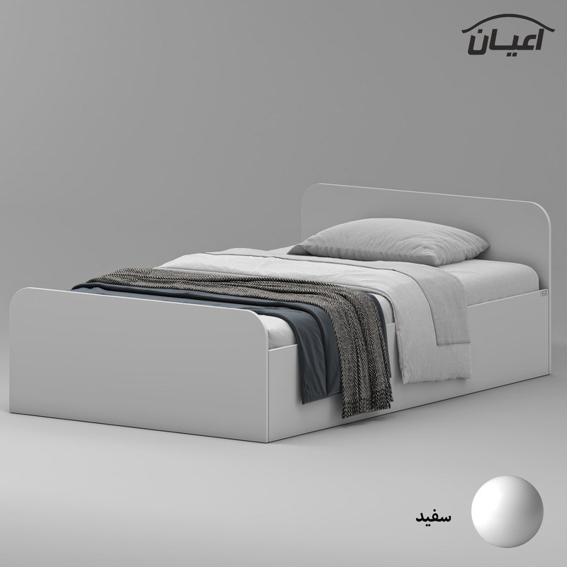 تخت خواب ملامینه یک نفره کوچیل مدل KL932 سایز 120x200 سانتی متر