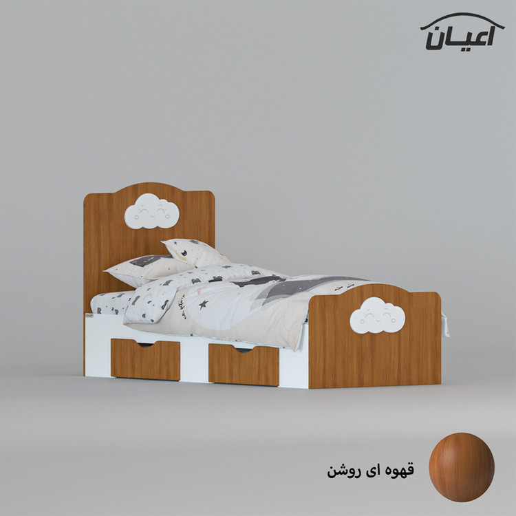 تخت خواب یک نفره کوچیل مدل KL760 سایز 80x180 سانتی متر