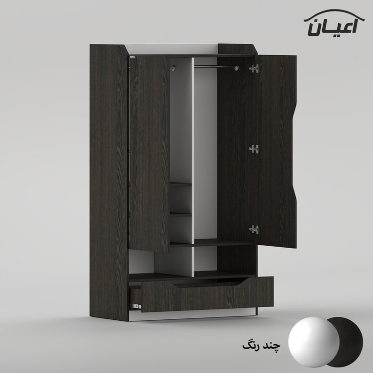 سرویس تخت خواب ملامینه یک نفره کوچیل مدل KL997 سایز 90x200 سانتی متر مجموعه شش عددی