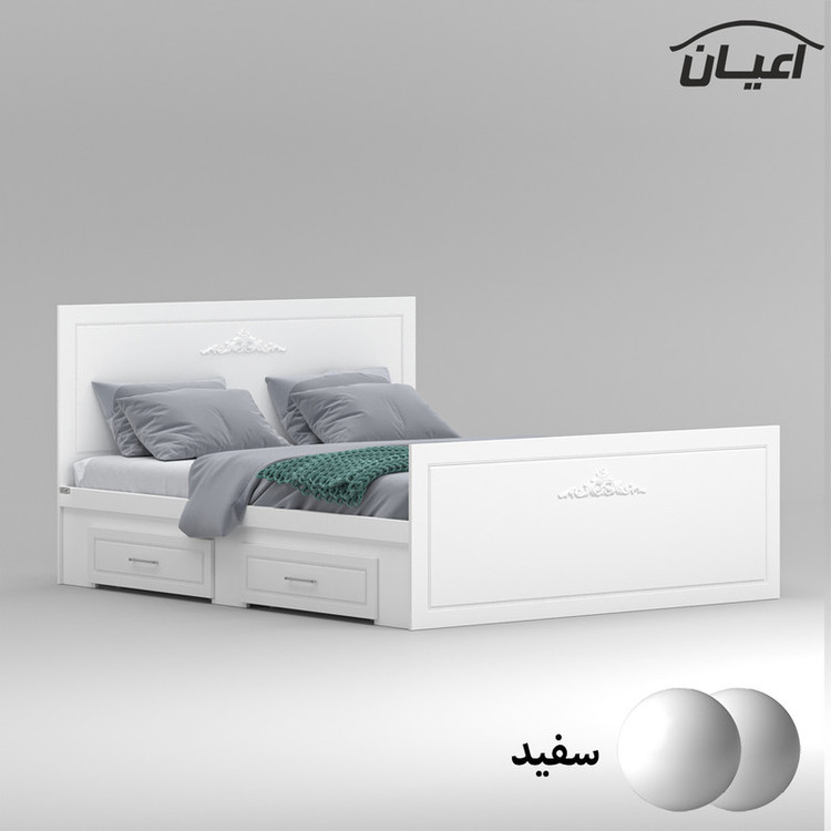 تخت خواب دونفره کوچیل مدل KL402 سایز 160x200 سانتی متر