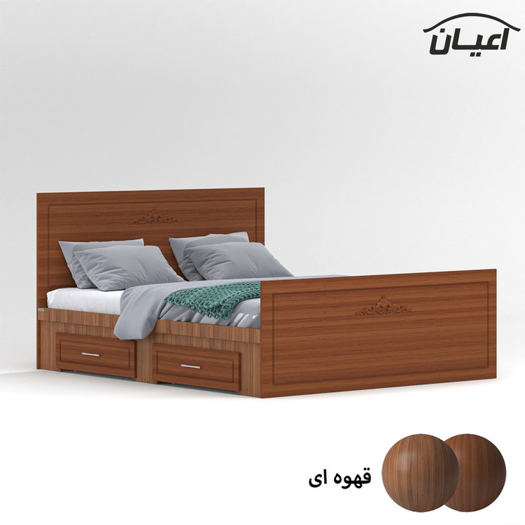 تخت خواب دونفره کوچیل مدل KL402 سایز 160x200 سانتی متر