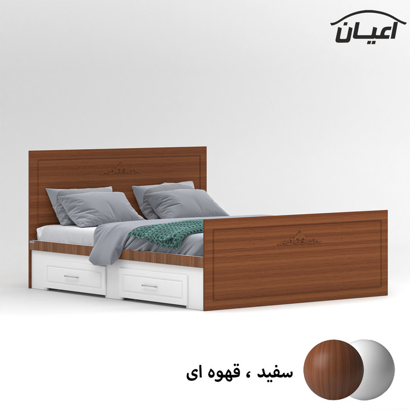 تخت خواب دونفره کوچیل مدل KL402 سایز 160x200 سانتی متر