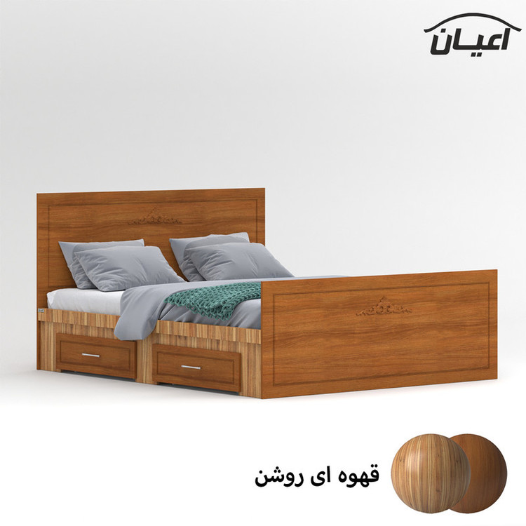 تخت خواب دونفره کوچیل مدل KL402 سایز 160x200 سانتی متر