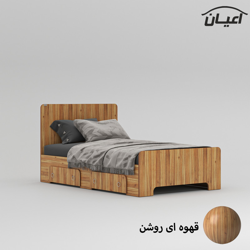 تخت خواب یک نفره کوچیل مدل KL793 سایز 120x200 سانتی متر