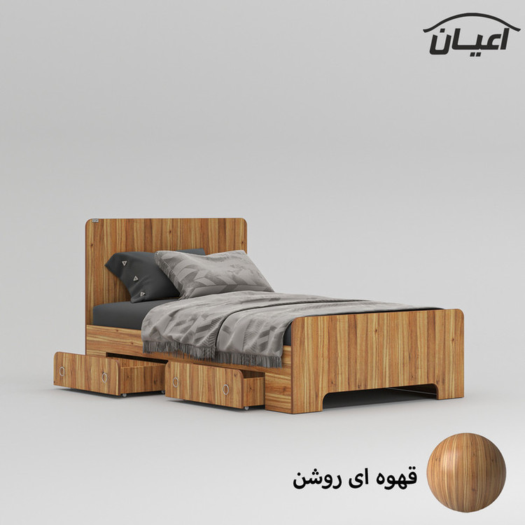 تخت خواب یک نفره کوچیل مدل KL793 سایز 120x200 سانتی متر