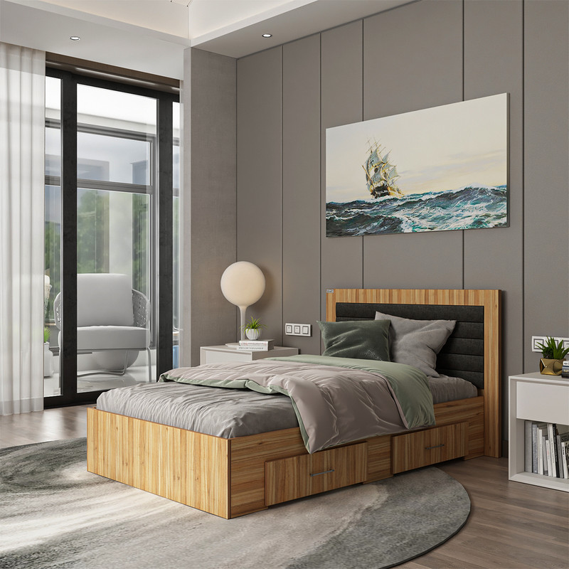 تخت خواب یک نفره کوچیل مدل KL831 سایز 120x200 سانتی متر