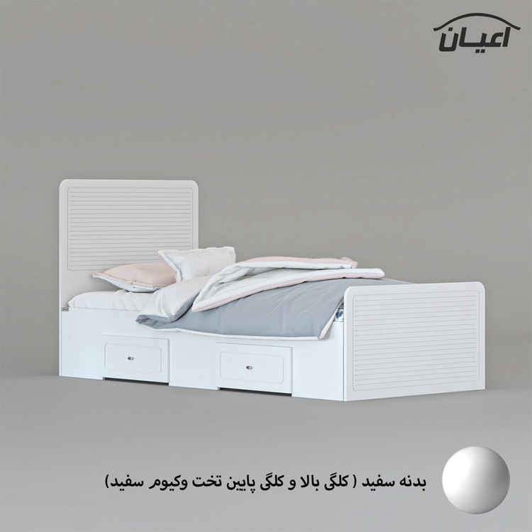 تخت خواب یک نفره کوچیل مدل KL810 سایز 90x200 سانتی متر