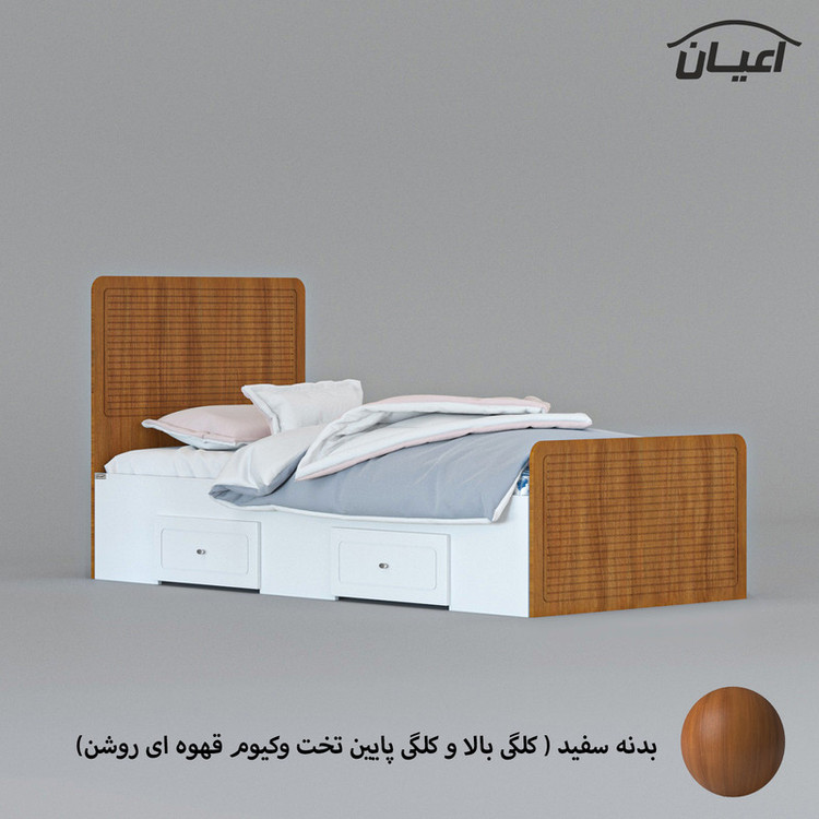تخت خواب یک نفره کوچیل مدل KL810 سایز 90x200 سانتی متر