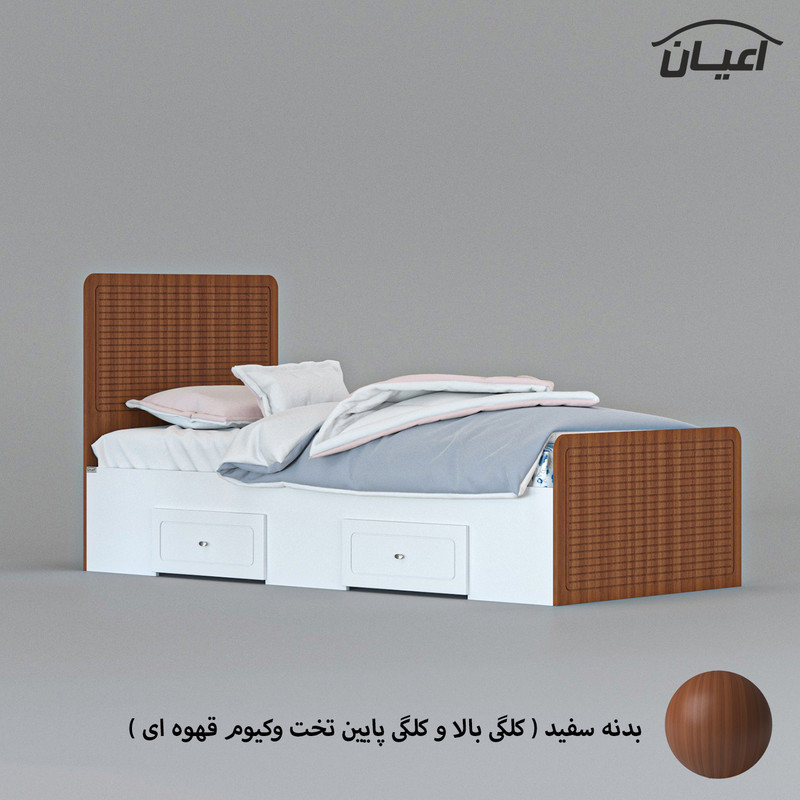 تخت خواب یک نفره کوچیل مدل KL810 سایز 90x200 سانتی متر