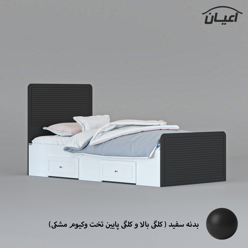 تخت خواب یک نفره کوچیل مدل KL810 سایز 90x200 سانتی متر