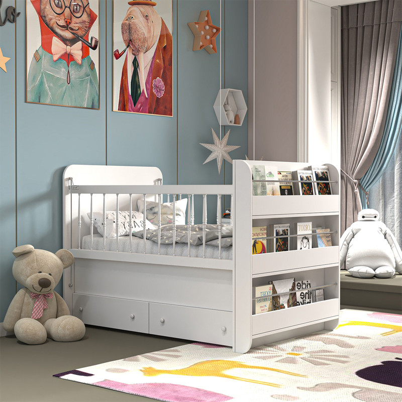 تختخواب کودک کوچیل مدل KL845 سایز 130 × 70