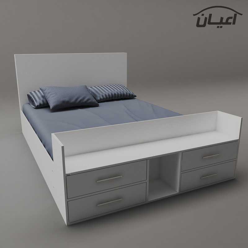 تخت خواب دونفره کوچیل مدل KL361 سایز 160x200 سانتی متر