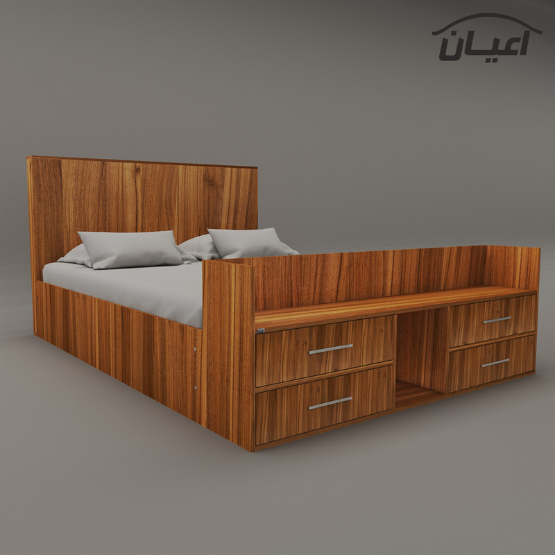تخت خواب دونفره کوچیل مدل KL361 سایز 160x200 سانتی متر