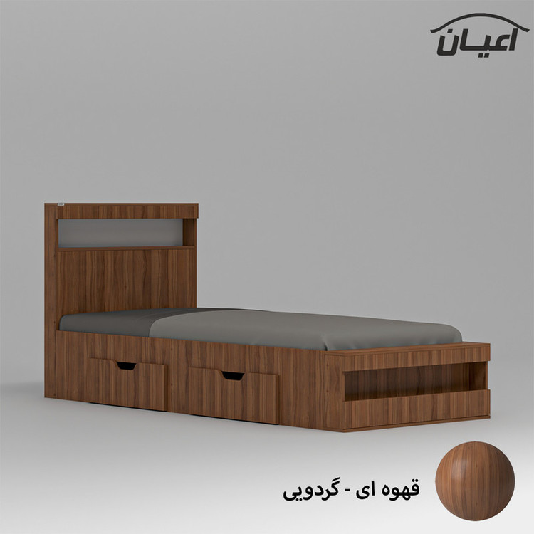 تخت خواب یک نفره کوچیل مدل KL705 سایز 80x180 سانتی متر