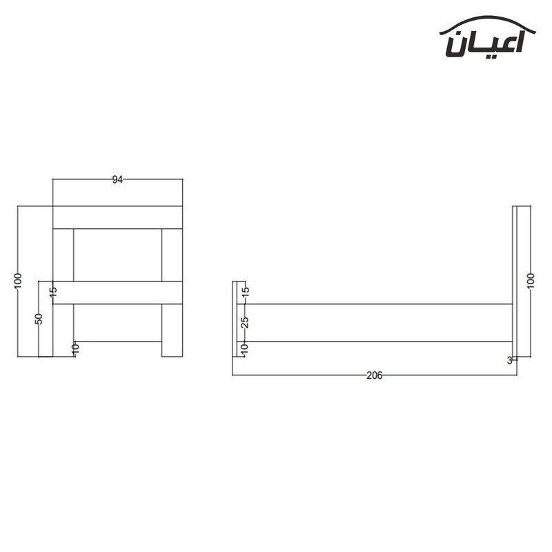 تخت خواب یکنفره کوچیل مدل KL363 سایز 90x200 سانتی متر