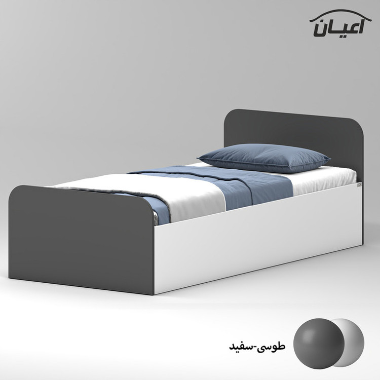تخت خواب ملامینه یک نفره کوچیل مدل KL931 سایز 90x200 سانتی متر