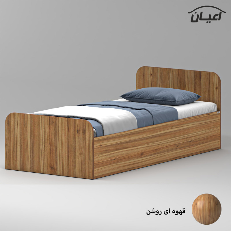 تخت خواب ملامینه یک نفره کوچیل مدل KL931 سایز 90x200 سانتی متر