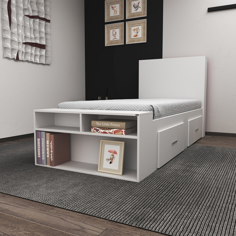 تخت خواب یکنفره کوچیل مدل KL295 سایز 90x200 سانتی متر