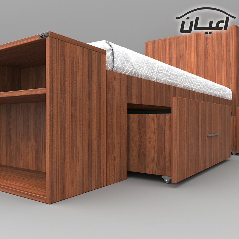 تخت خواب یکنفره کوچیل مدل KL295 سایز 90x200 سانتی متر